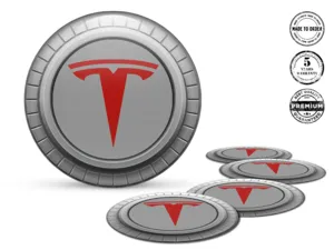 Tesla Autocollants Bombés Personnalisés Étiquettes Premium